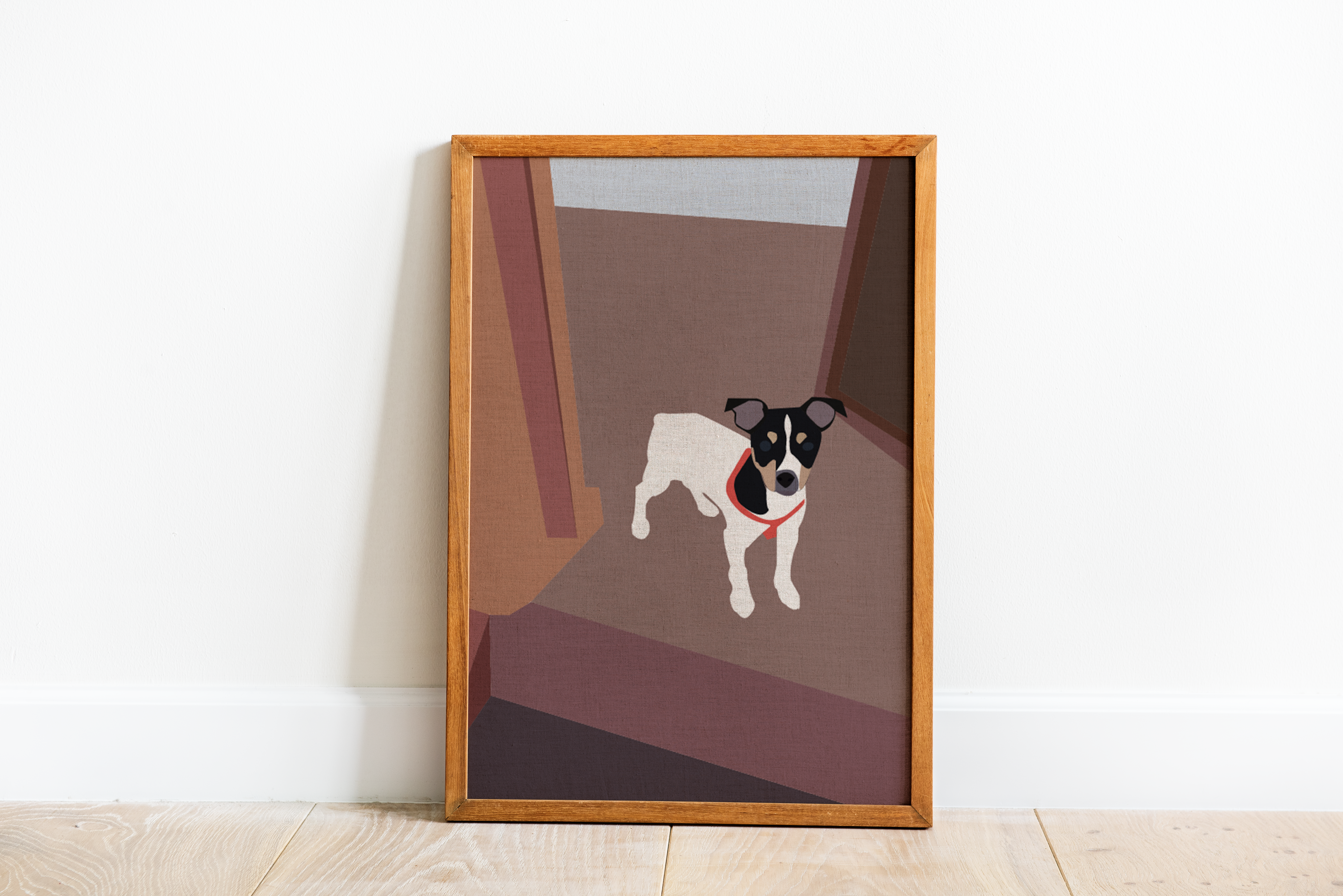 Cuadro de un dibujo de un perrito
